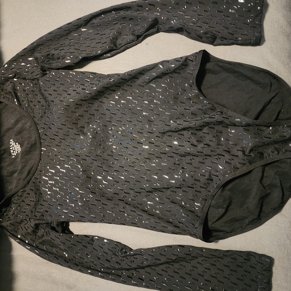 Black Long-Sleeve Sticky Pole Body Suit - Picture 1 of 3